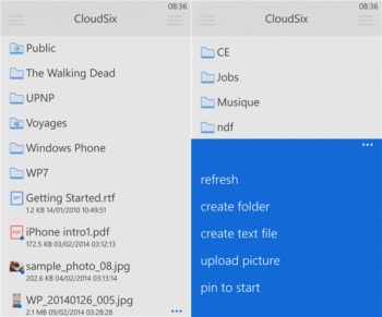    CloudSix  Dropbox-  Windows Phone