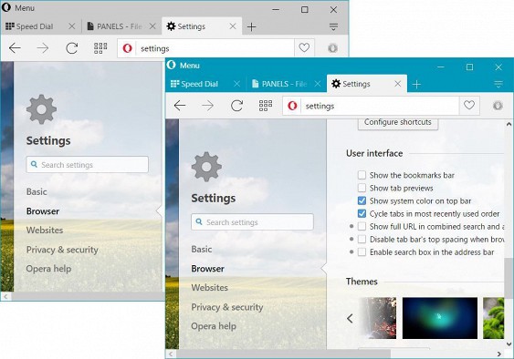 
 Opera 36    Windows 10
