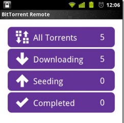 BitTorrent Remote for Android   -   