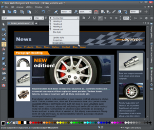 Xara Web Designer MX 8      web-