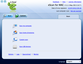 eScan Anti-Virus Security for Mac:     Mac OS