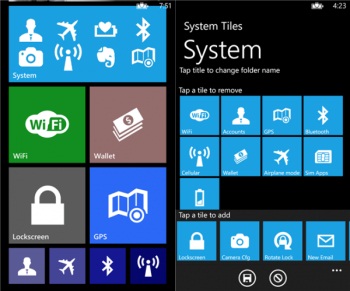 System Tiles      Windows Phone 8 