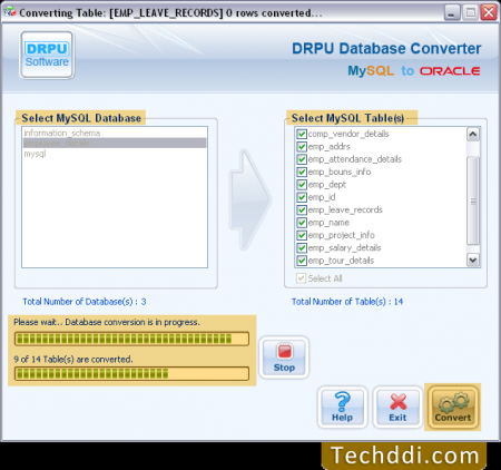  MySQL to Oracle Database Converter