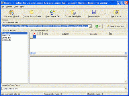  Outlook Express DBX Recovery Free