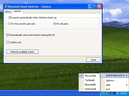 Windows Vista Reset Stack