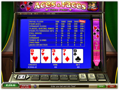  Aces And Faces Video Poker Portable