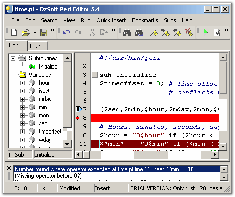  DzSoft Perl Editor