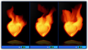  Fire Heart Desktop Gadget
