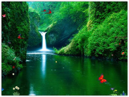 Green Waterfalls