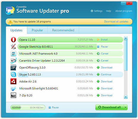 Скачать Carambis Software Updater Pro